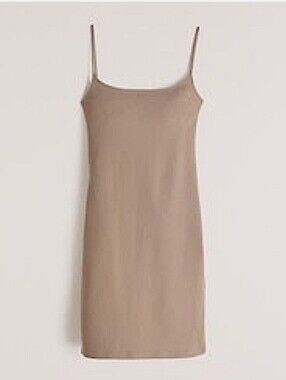 Women's Slim Slip Dress in Tan